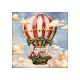 Servetele de masa, 20 buc, 33x33 cm, Santa's Air Balloon - AMBIENTE